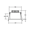 Brumberg 12266073 ETMESA Einbau-LED-Downlight rund weiß 6W 350mA IP54 2700K