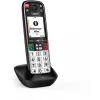 Gigaset EASY 500HX Analog/DECT Festnetztelefon mit Rufnummernanzeige Schwarz, Silber