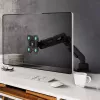 ONKRON G90-B Einzel-Monitor-Tischhalterung für 13-34 inch Bildschirme, bis 10 kg, Schwarz