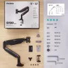 ONKRON G100-B Single Monitor Desk Mount für 13-32 Zoll Bildschirme, Schwarz
