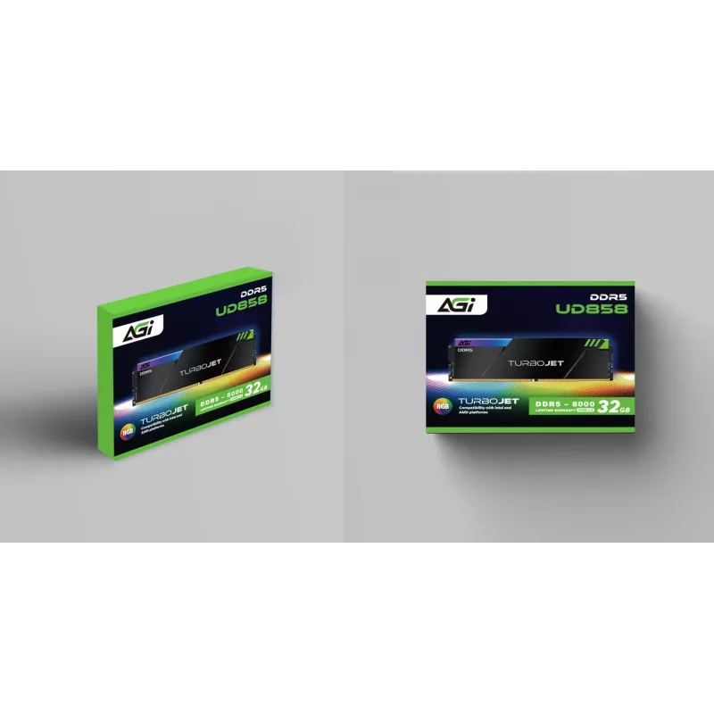 AGI TECHNOLOGY 32GB DDR5-6000MHz PC5-48000 CL32 Dual-Channel-Kit (2x16GB) Desktop-Arbeitsspeicher