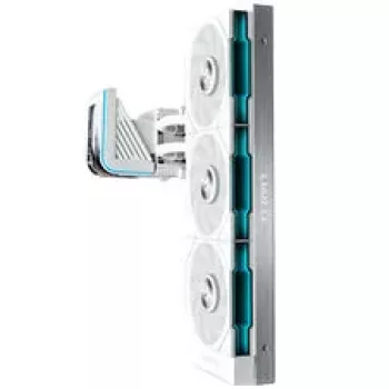 Lian Li HydroShift II OLED Curved 360 UNI FAN TL AIO Flüssigkeits-CPU-Kühler, 360mm Radiator, OLED-Display, TL-FLEX Lüfter - Weiß