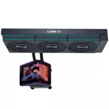 Lian Li HydroShift II OLED Curved 360 UNI FAN P28 AiO Wasserkühlung, 360 mm, OLED-Display, P28 Lüfter - Schwarz