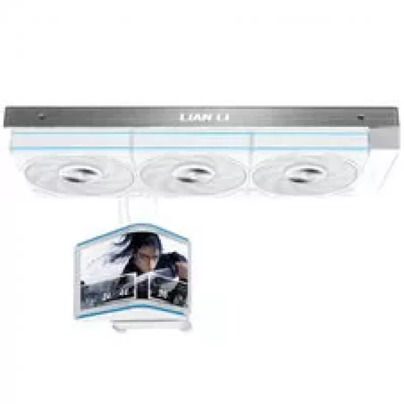 Lian Li HydroShift II OLED Curved 360 UNI FAN P28 AIO Flüssigkeitskühler, 360 mm, OLED-Display, P28 Lüfter - Weiß