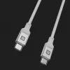Evelatus USB-C auf USB-C Kabel 1,2m 60W PD Geflochtenes Nylon Weiß