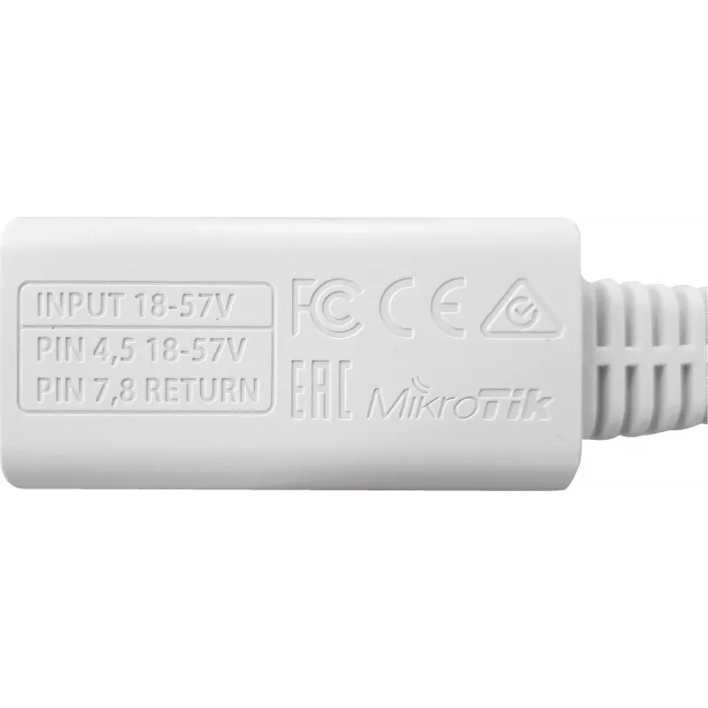 MikroTik Power Injector (RBGPOE) - Passives PoE, 10/100 Mbps, 9-48V DC Eingang