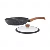 Westinghouse WCCS008506AMBB 6-teiliges Kochgeschirr-Set aus geschmiedetem Aluminium mit Antihaftbeschichtung, induktionsgeeignet, Schwarz/Grau