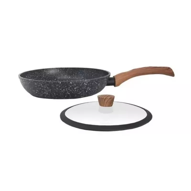Westinghouse WCCS008506AMBB 6-teiliges Kochgeschirr-Set aus geschmiedetem Aluminium mit Antihaftbeschichtung, induktionsgeeignet, Schwarz/Grau