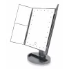 RIO MMFD-EU/1,6 24 LED Touch Dimmable Makeup Mirror, Schwarz