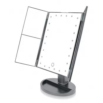 RIO MMFD-EU/1,6 24 LED Touch Dimmable Makeup Mirror, Schwarz
