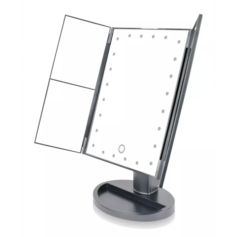 RIO MMFD-EU/1,6 24 LED Touch Dimmable Makeup Mirror, Schwarz