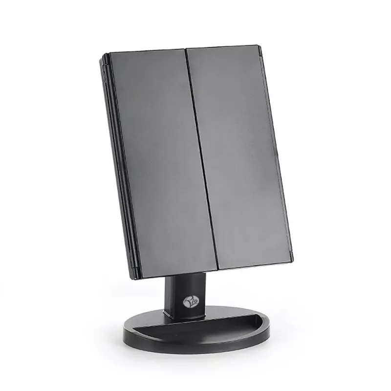 RIO MMFD-EU/1,6 24 LED Touch Dimmable Makeup Mirror, Schwarz