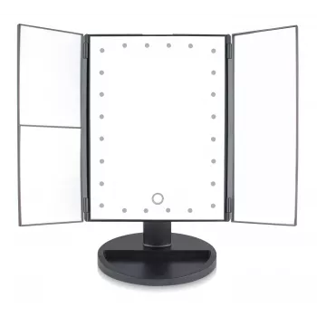 RIO MMFD-EU/1,6 24 LED Touch Dimmable Makeup Mirror, Schwarz