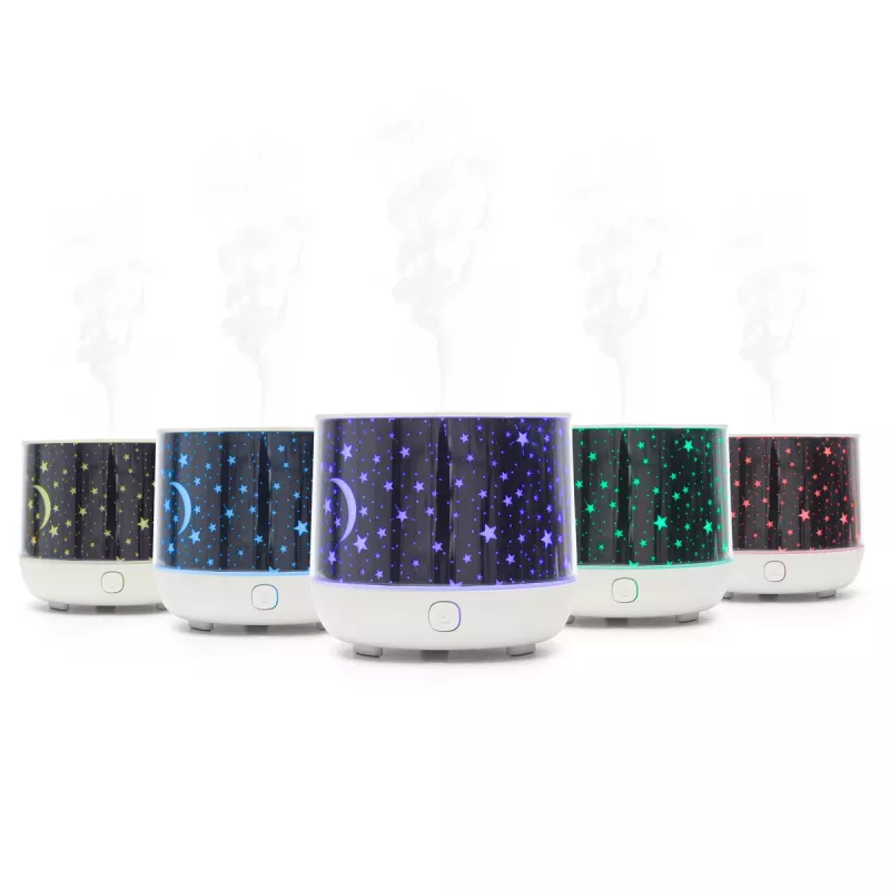 RIO DHNT-EU/1.4 Dream Time Ultraschall-Aromadiffusor, Luftbefeuchter & Nachtlicht, 120 ml, 7-Farben-LED