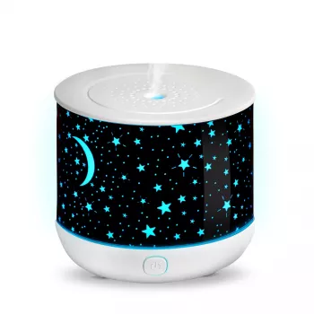 RIO DHNT-EU/1.4 Dream Time Ultraschall-Aromadiffusor, Luftbefeuchter & Nachtlicht, 120 ml, 7-Farben-LED
