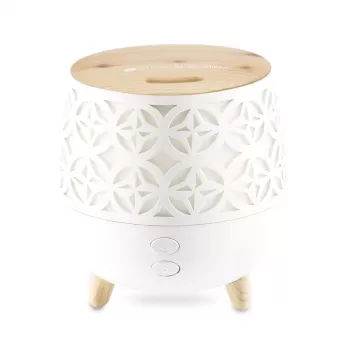 RIO DHTA-EU/1,2 TALIA Ultraschall-Aromaöl-Diffuser, 100 ml, Weiß mit Holzmaserungsbasis