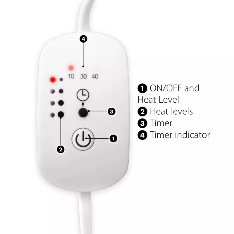 Bodi-Tek BT-LAMH-EU/1,1 Infrarot-Wärmelampe 150W Weiß/Grau