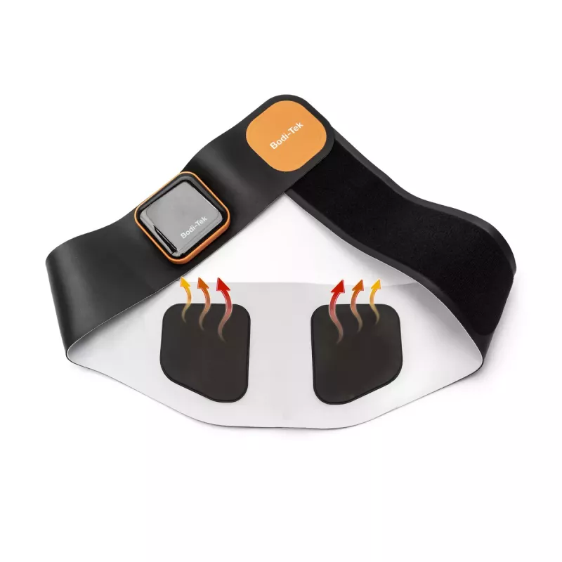 Bodi-Tek BT-ABSH-TOP-EU/1.2 Bauch- und Rückenmuskeltrainer mit Wärme, Schwarz/Orange