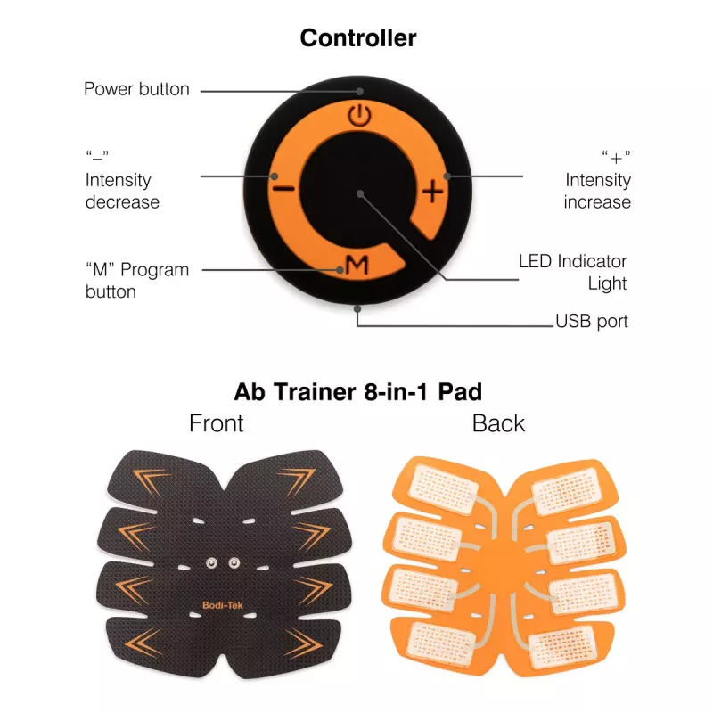Bodi-Tek BT-ABTR5-EU/1.1 Ab Trainer Black/Orange