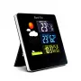 Bodi-Tek BT-HGWS-EU/1,2 Digitale Wetterstation mit kabellosem Außensensor, LCD-Display, Wettervorhersage, Mondphase, Alarm, Hintergrundbeleuchtung