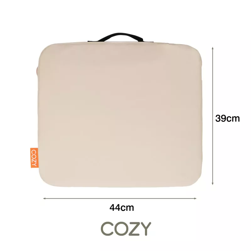 Bodi-Tek BT-CSOH-XX-EU/1.2 COZY Kabelloses beheiztes Sitzkissen 39 x 44 cm, Beige