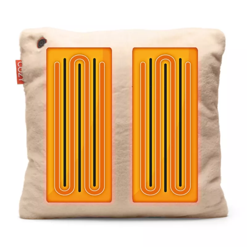 Bodi-Tek BT-CSHT2-F-BG-PB10 COZY Una Heated Comfort Cushion & Power Bank 10000 mAh, Beige