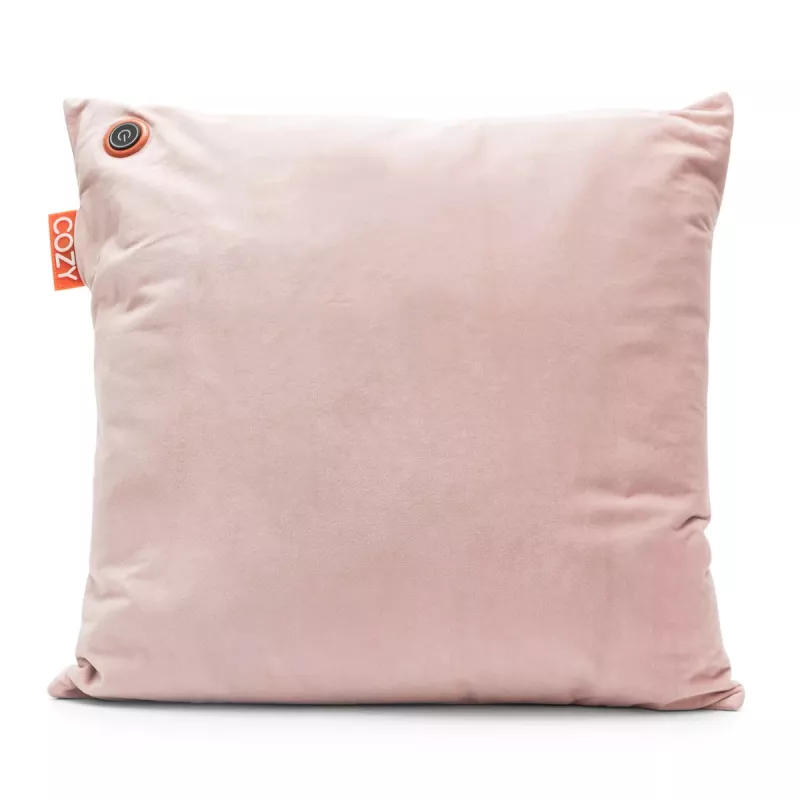 Bodi-Tek BT-CSHT2-V-LP-PB10 COZY Una Heated Comfort Cushion 45 x 45 cm, Light Pink Velvet