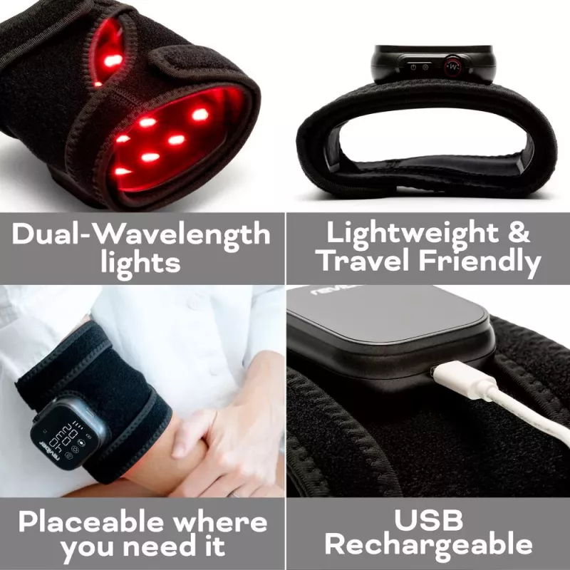 Reviber RV-MATP-EU Infrarot-Lichttherapie-Pad - 660nm & 850nm, 120 LEDs, flexibles Neopren