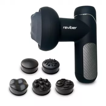 Reviber RV-MABS-EU/1,0 Shiatsu-Muskelmassagegerät mit Infrarotwärme, 8 Knoten, 3 Geschwindigkeiten, Schwarz