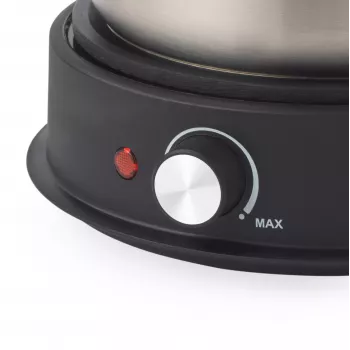 Progress EK6675PVDE Elektrischer Fondue-Topf 1500W 1,5L Edelstahltopf 8 Gabeln Schwarz/Silber