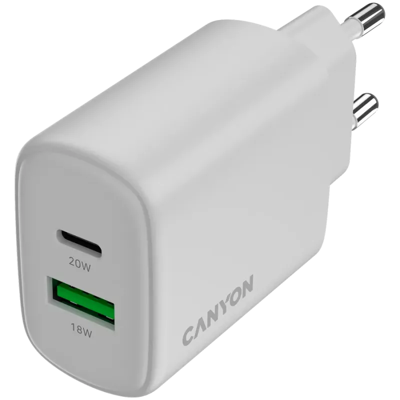 CANYON OnCharge 200 20W 1xPD 1xQC EU Weiß Wandladegerät