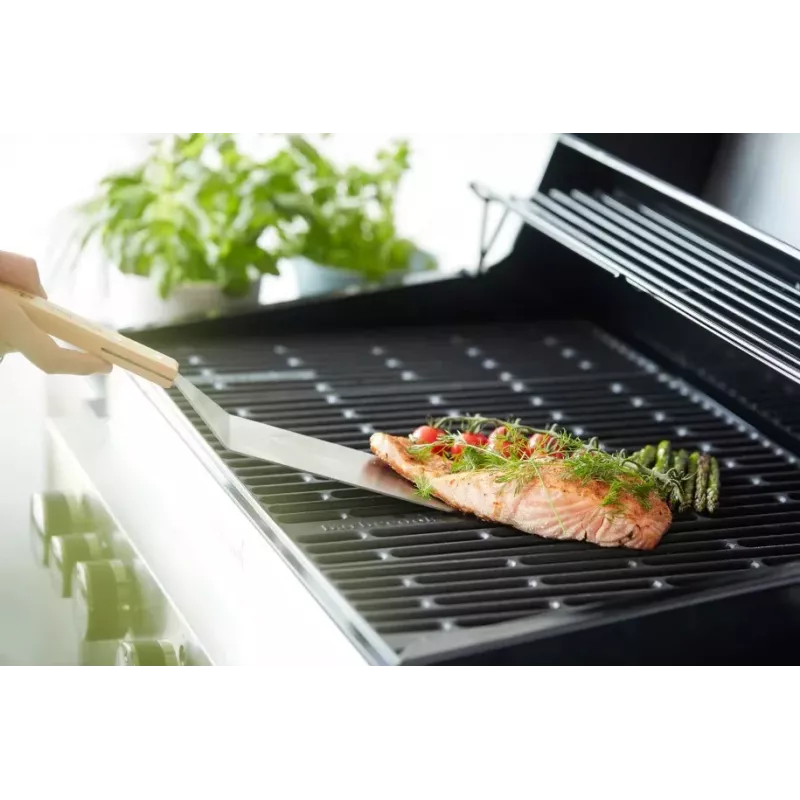 Barbecook Fischwender FSC 37 cm (6er-Pack) - Edelstahl-Schlitzklinge mit ergonomischem Holzgriff