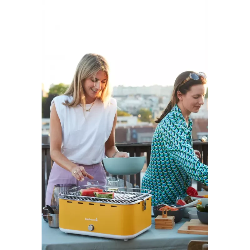 Barbecook Holzkohle-Tischgrill Carlo 44x33x21 cm Yellow Sunshine