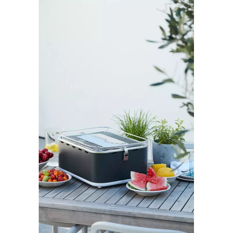 Barbecook Holzkohle-Tischgrill Carlo, 44 x 33 x 21 cm, Urban Grey
