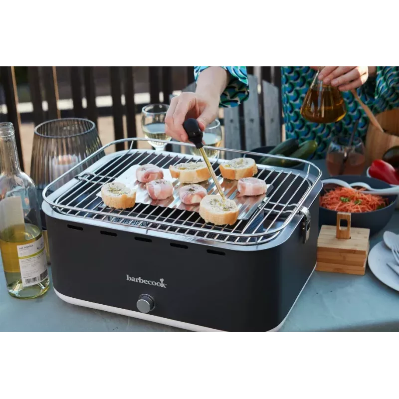Barbecook Holzkohle-Tischgrill Carlo, 44 x 33 x 21 cm, Urban Grey