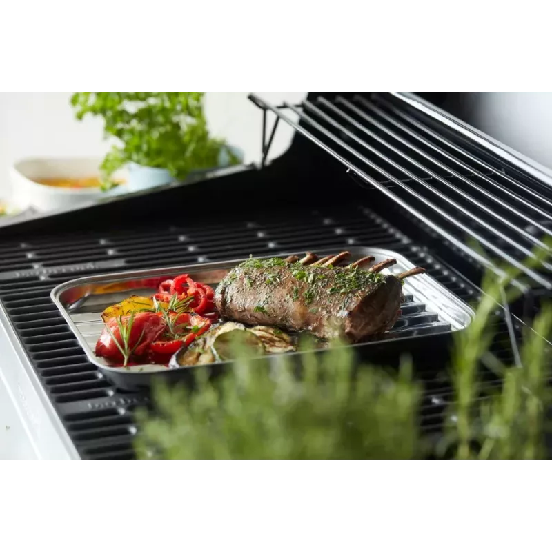 Barbecook Wiederverwendbare Edelstahl-Grillpfanne 34,5 x 24 x 3 cm BC-ACC-7079