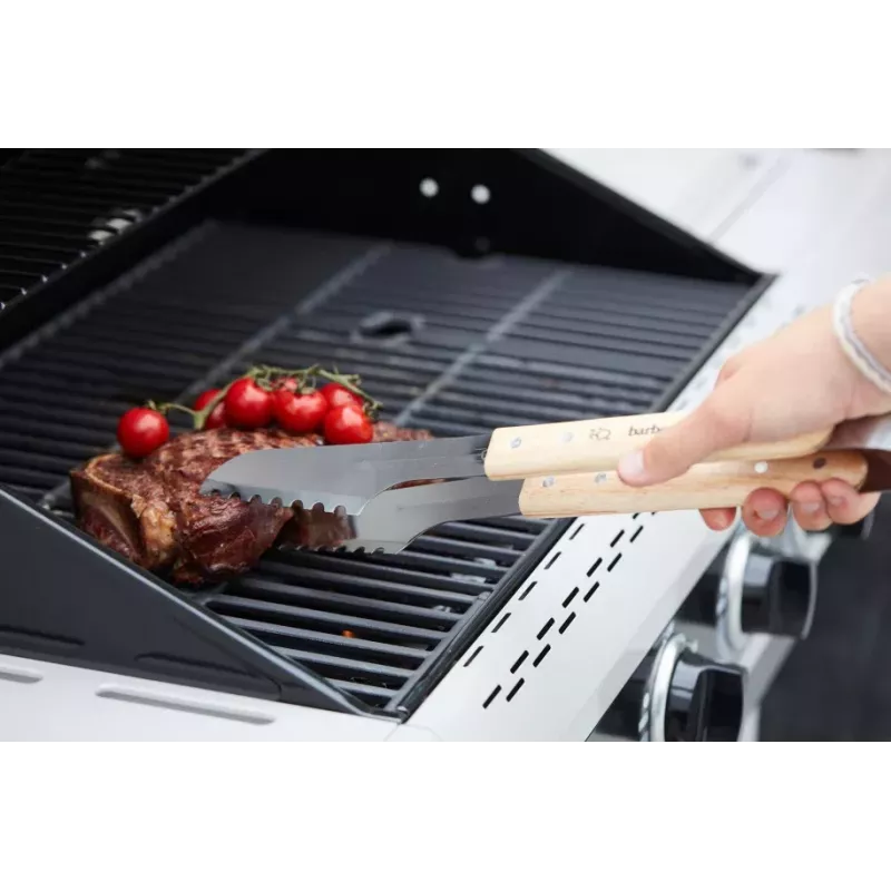 Barbecook Luxury Tongs FSC, 40 cm, Edelstahl & Holz