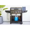 Barbecook Gasgrill Luca 412 mit Unterschrank und Seitenbrenner, 145,4 x 60,3 x 112,3 cm, Schwarz