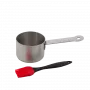 Barbecook Edelstahl-Soßentopf mit Marinierpinsel-Set 10,5 x 7,5 x 23 cm BC-ACC-7211