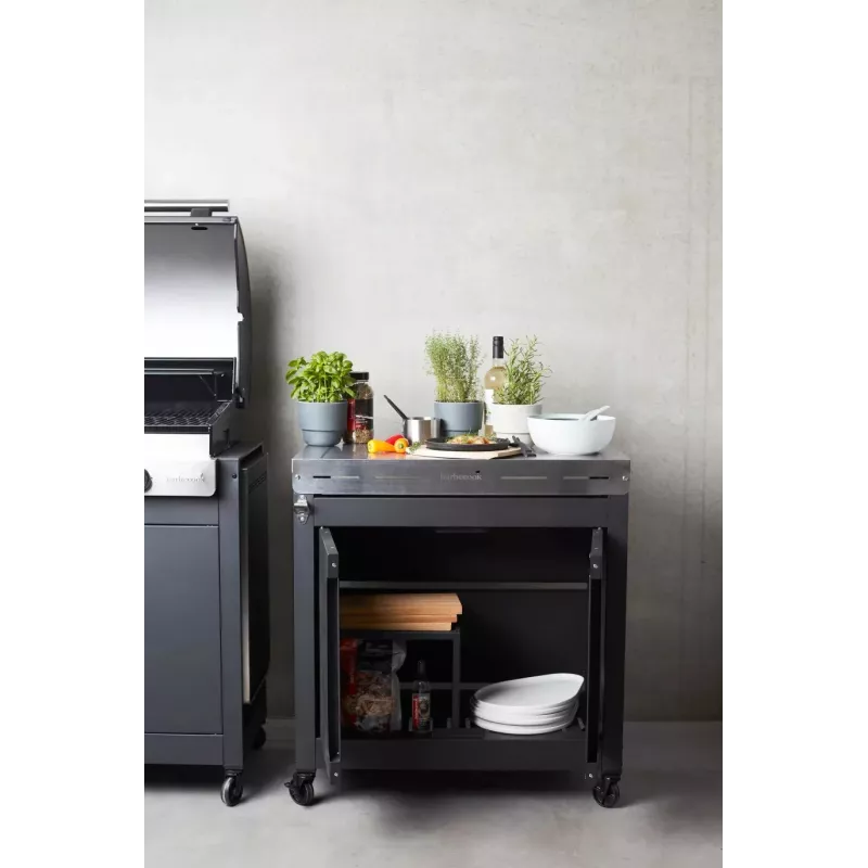 Barbecook Premium Buddy für Gasgrill BC-GAS-2070 - Schwarzer Seitentisch