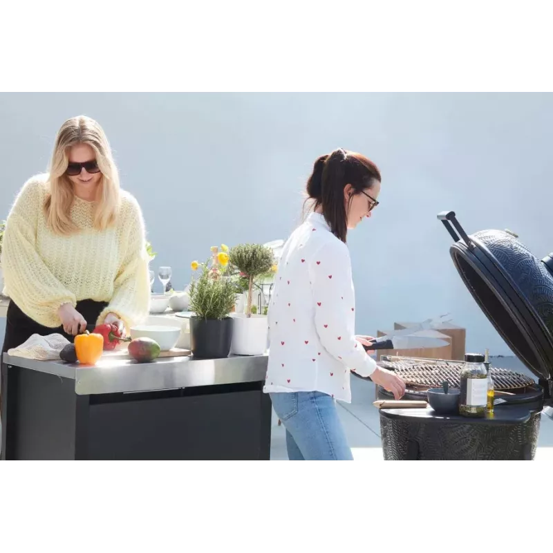 Barbecook Premium Buddy für Gasgrill BC-GAS-2070 - Schwarzer Seitentisch