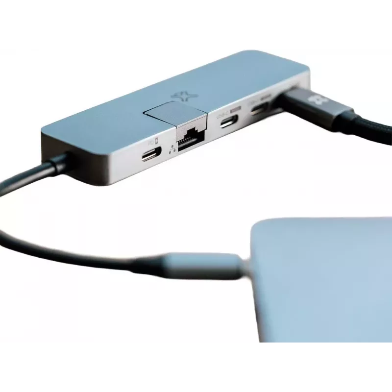 XtremeMac Max Pro USB-C Multiport Hub 5 Ports 100W PD Gigabit LAN Space Gray