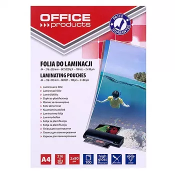 PBS CONNECT OFFICE PRODUCTS Laminierfolie A4 2x80 Mikron glänzend 100 Blatt transparent