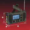 Hawk HWRDI420GN Notfall-Wetterradio mit Solar, Dynamo, Taschenlampe, AM/FM/KW, Grün