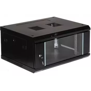 EPRADO-R19-4U/450-BLUE 19-Zoll 4U Wandgehäuse, Blau (RAL 5012), 450 mm Tiefe, 60 kg Belastbarkeit, Tür aus Einscheibensicherheitsglas