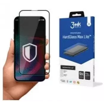 3MK HardGlass Max Lite Displayschutzfolie für Apple iPhone 13/13 Pro/14, Schwarz
