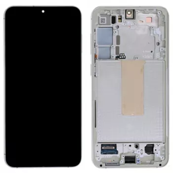 Samsung Galaxy S23 LCD Touch Screen Digitizer Assembly mit Rahmen - Creme
