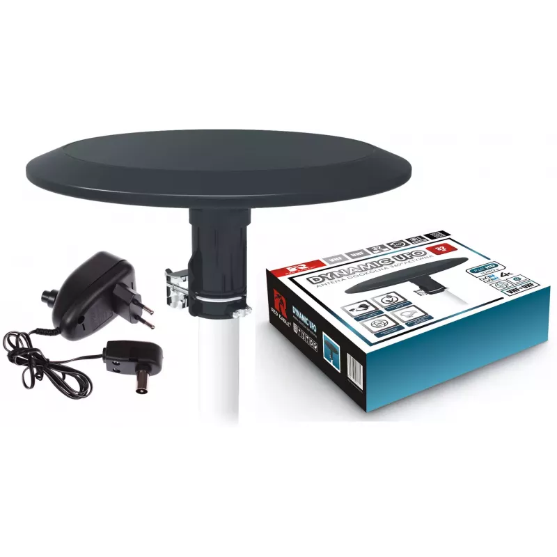 OPTICUM RED Opticum DVB-T Dynamic UFO-360 Schwarz Aktive Außen-Rundstrahlantenne