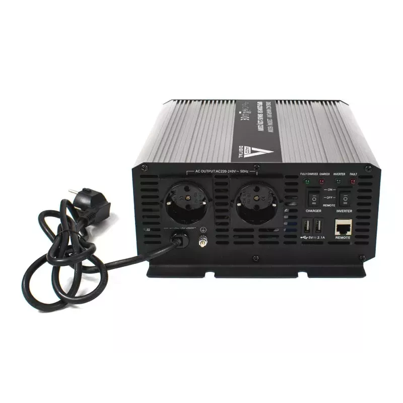 AZO Digital 12V UPS-1200SR Line-Interaktive USV 1200VA/600W Reine Sinuswelle 12V/230V