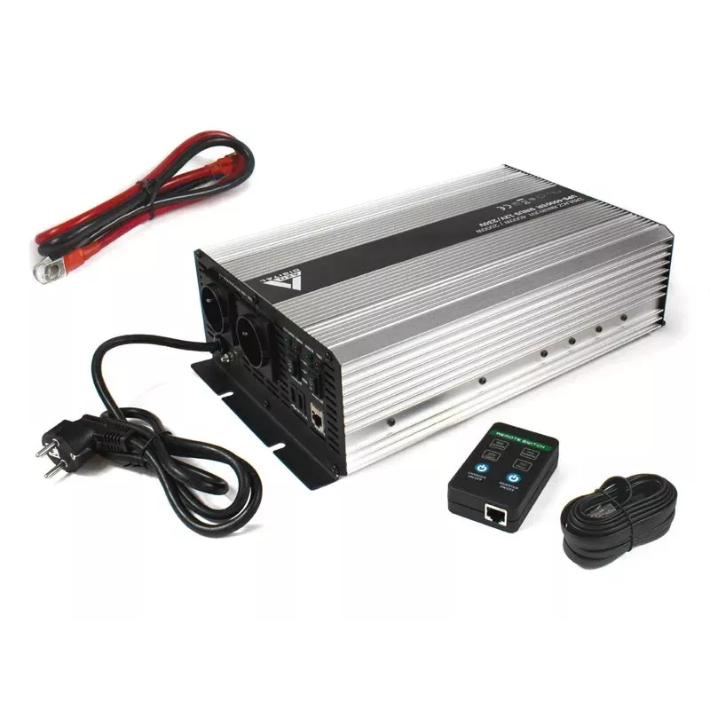 AZO Digital USV-4000SR Unterbrechungsfreie Stromversorgung 4000VA/2000W Reine Sinuswelle 12V DC zu 230V AC Line-Interactive USV mit AVR